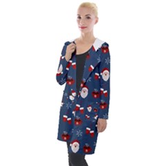 Christmas Background Design Pattern Hooded Pocket Cardigan by uniart180623