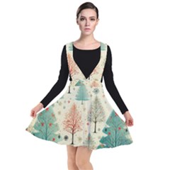 Christmas Tree Plunge Pinafore Dress by uniart180623