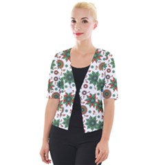 Pattern Abstract Seamless Cropped Button Cardigan by uniart180623