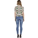 Pattern Abstract Seamless Puffed Short Sleeve Button Up Jacket View4