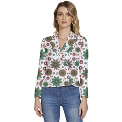 Pattern Abstract Seamless Women s Long Sleeve Revers Collar Cropped Jacket by uniart180623