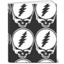 Black And White Deadhead Grateful Dead Steal Your Face Pattern 8  x 10  Softcover Notebook View1