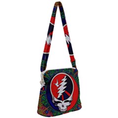 Grateful Dead - Zipper Messenger Bag by Sarkoni