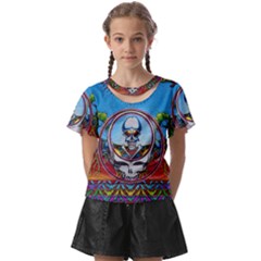 Grateful Dead Wallpapers Kids  Front Cut T-shirt by Sarkoni