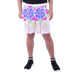 Flower Illustration T- Shirtflower T- Shirt Men s Pocket Shorts by EnriqueJohnson