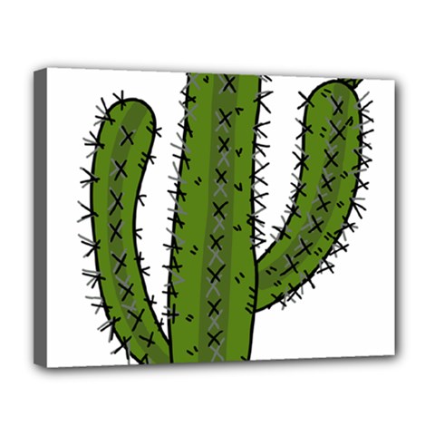 Cactus Desert Plants Rose Canvas 14  X 11  (stretched) by uniart180623