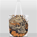 Human Skull  Skull Art Skeleton Illustration Full Print Rope Handle Tote (Small) View1