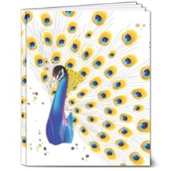 Bird Peafowl Peacock Animal 8  X 10  Hardcover Notebook by uniart180623