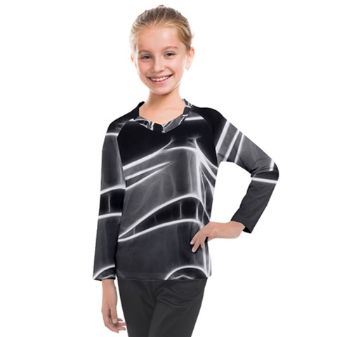 Stormtroopers Sci Fi Mask Kids  Long Mesh T-shirt by uniart180623