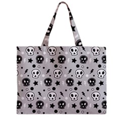 Skull-pattern- Zipper Mini Tote Bag by Ket1n9