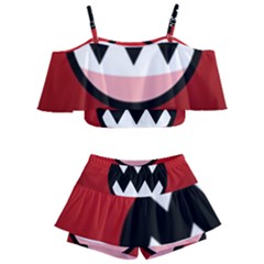 Funny Angry Kids  Off Shoulder Skirt Bikini by Ket1n9