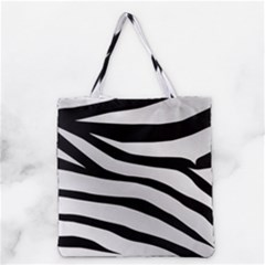 White Tiger Skin Grocery Tote Bag by Ket1n9