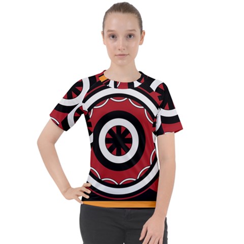 Toraja Pattern Pa barre Allo Women s Sport Raglan T-shirt by Ket1n9