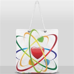 Love Full Print Rope Handle Tote (large) by Ket1n9