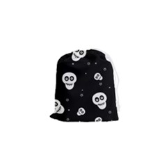 Skull Pattern Drawstring Pouch (xs) by Ket1n9
