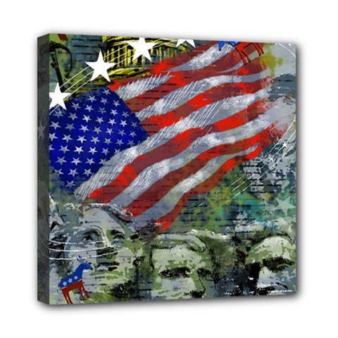 Usa United States Of America Images Independence Day Mini Canvas 8  X 8  (stretched) by Ket1n9