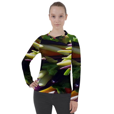 Bright Peppers Women s Pique Long Sleeve T-shirt by Ket1n9