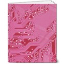 Pink Circuit Pattern 8  x 10  Softcover Notebook View1