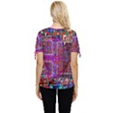Technology Circuit Board Layout Pattern Bow Sleeve Button Up Top View4