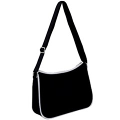 Black Zip Up Shoulder Bag by Ket1n9