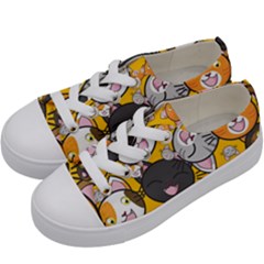 Cats-cute-kitty-kitties-kitten Kids  Low Top Canvas Sneakers by Ket1n9