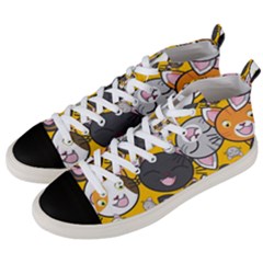 Cats-cute-kitty-kitties-kitten Men s Mid-top Canvas Sneakers by Ket1n9