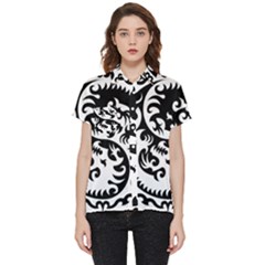 Ying Yang Tattoo Short Sleeve Pocket Shirt by Ket1n9