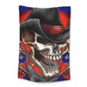 Confederate Flag Usa America United States Csa Civil War Rebel Dixie Military Poster Skull Small Tapestry View1