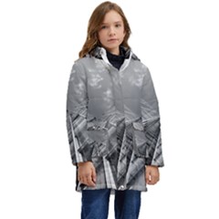 Architecture-skyscraper Kids  Hooded Longline Puffer Jacket by Ket1n9