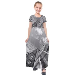 Architecture-skyscraper Kids  Short Sleeve Maxi Dress by Ket1n9