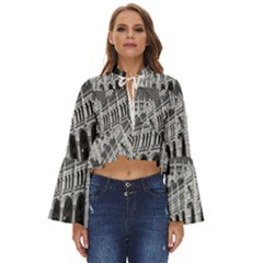 Architecture-parliament-landmark Boho Long Bell Sleeve Top by Ket1n9