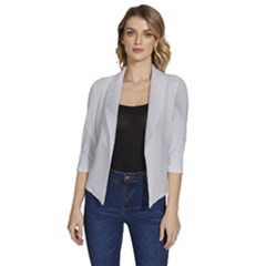 Background-pattern-stripe Women s Draped Front 3/4 Sleeve Shawl Collar Jacket by Ket1n9