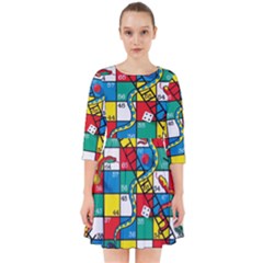 Snakes And Ladders Smock Dress by Ket1n9