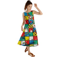 Snakes And Ladders Summer Maxi Dress by Ket1n9