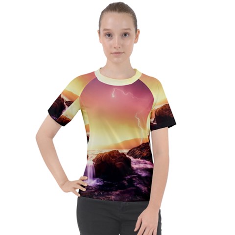 California-sea-ocean-pacific Women s Sport Raglan T-shirt by Ket1n9