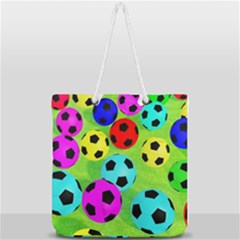 Balls Colors Full Print Rope Handle Tote (large) by Ket1n9