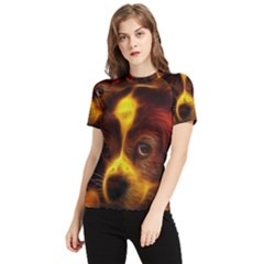 Cute 3d Dog Women s Short Sleeve Rash Guard by Ket1n9
