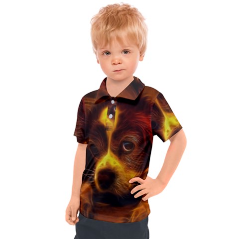 Cute 3d Dog Kids  Polo T-shirt by Ket1n9