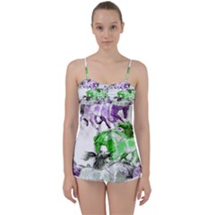 Horse-horses-animal-world-green Babydoll Tankini Top by Ket1n9