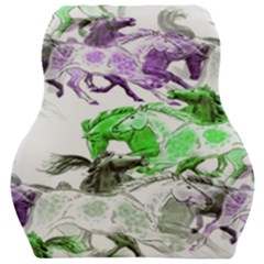 Horse-horses-animal-world-green Car Seat Velour Cushion  by Ket1n9