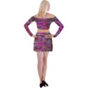 Technology Circuit Board Layout Pattern Off Shoulder Top with Mini Skirt Set View2