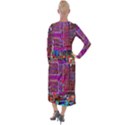 Technology Circuit Board Layout Pattern Velvet Maxi Wrap Dress View2