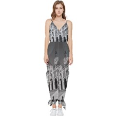 Architecture-parliament-landmark Sleeveless Tie Ankle Chiffon Jumpsuit by Ket1n9