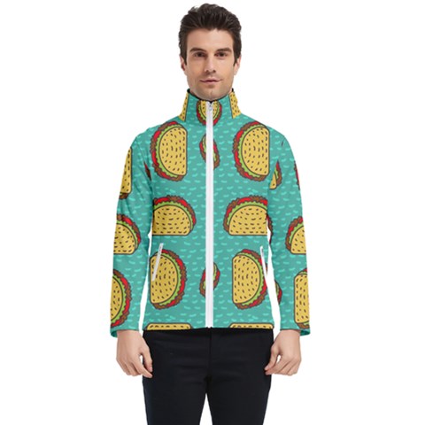 Taco-drawing-background-mexican-fast-food-pattern Men s Bomber Jacket by Ket1n9
