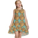 Owl-pattern-background Kids  Frill Swing Dress View1