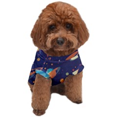 Space Galaxy Planet Universe Stars Night Fantasy Dog T-shirt by Grandong