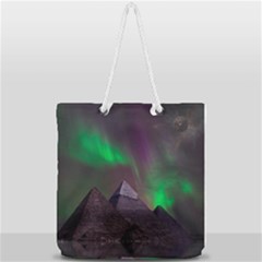 Aurora Northern Lights Phenomenon Atmosphere Sky Full Print Rope Handle Tote (large) by Grandong