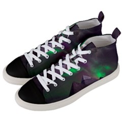 Aurora Northern Lights Celestial Magical Astronomy Men s Mid-top Canvas Sneakers by Grandong