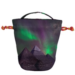 Aurora Northern Lights Celestial Magical Astronomy Drawstring Bucket Bag by Grandong