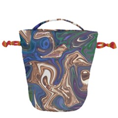 Pattern Psychedelic Hippie Abstract Drawstring Bucket Bag by Ravend